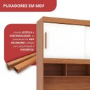 Ver mais imagens de Guarda Roupa Casal Modular Ponte 2 Portas 2 Gavetas Gênova Plus Marrom/Freijó Wood/Off-White