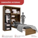 Ver imagem 6 de Guarda-roupa Solteiro com Cama Solteiro 4 Portas 3 Gavetas Advantage