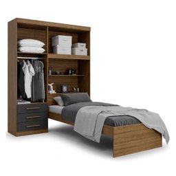 Guarda-roupa Solteiro com Cama Solteiro 4 Portas 3 Gavetas Advantage - 2