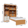 Guarda-roupa Solteiro com Cama Solteiro 4 Portas 3 Gavetas Advantage - 5