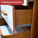 Ver mais imagens de Guarda-Roupa Solteiro com Cama Solteiro 4 Portas 3 Gavetas Advantage Marrom/Freijó Wood/Off-White
