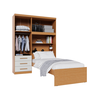 Guarda-roupa Solteiro com Cama Solteiro 4 Portas 3 Gavetas Advantage - 2
