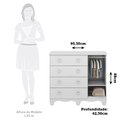 Ver imagem 5 de Cômoda Infantil 1 Porta com Janela e 4 Gavetas 100% Mdflana Espresso Móveis Branco/Brilho