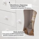 Ver mais imagens de Cômoda Bebê 1 Porta com Janela e 4 Gavetas 100% Mdflana Espresso Móveis Branco Brilho