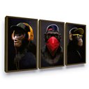 Ver imagem 2 de Quadro Gangue Dos Macacos Grande com Moldura