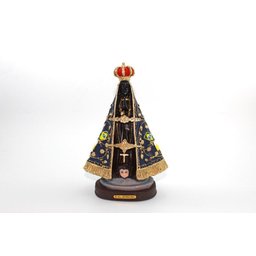 Imagem Nossa Senhora Aparecida Bandeira Resina 22 Cm - 1 Imagem Nossa Senhora Aparecida Bandeira Resina 22 Cm - 1