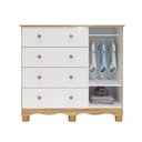 Ver imagem 4 de Cômoda Infantil 1 Porta com Janela e 4 Gavetas 100% MDF Lana Espresso Móveis