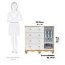 Ver imagem 5 de Cômoda Infantil 1 Porta com Janela e 4 Gavetas 100% MDF Lana Espresso Móveis