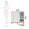 Cômoda Infantil 1 Porta com Janela e 4 Gavetas 100% MDF Lana Espresso Móveis - 4