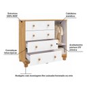 Ver imagem 5 de Cômoda Bebê 1 Porta com Janela e 4 Gavetas 100% MDF Lana Espresso Móveis Amêndoa/Branco Brilho