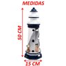 Decoração Farol Marítimo Enfeite Casa Náutica Mar Praia 50cm - 5