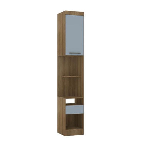 Mesa de Cabeceira Alta 38cm 1 Porta 1 Gaveta Paris Luciane