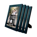 Ver imagem 1 de Kit 4 Porta Retrato 15x21 A5 Acetato Fotos Moldura Aparador Decoração Quadro:preto