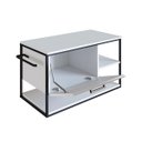 Ver imagem 4 de Conjunto Suspenso Banheiro Gabinete Espelheira 80cm Branco P1013