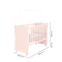 Ver imagem 7 de Berço com Suporte para Mosquiteiro Doce Sonho Rosa/Acetinado