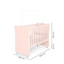 Ver imagem 4 de Berço com Suporte para Mosquiteiro Doce Sonho Rosa/Acetinado