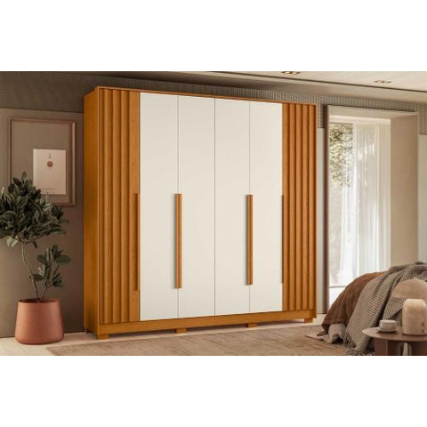 Guarda Roupa Deville 6 Portas e 4 Gavetas - Cinamomo Off White - Albatroz