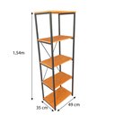 Ver imagem 3 de Estante Style Slim 5 Prateleiras Industrial Carvalho e Branco
