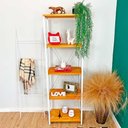 Ver imagem 1 de Estante Style Slim 5 Prateleiras Industrial Carvalho e Branco