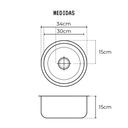 Ver imagem 2 de Longa Vida Útil - Cuba Inox 304 Anticorrosão 30x15cm