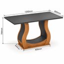 Ver imagem 3 de Conjunto de Mesa de Jantar Retangular em Madeira Maciça com 4 Cadeiras Nubia Vegas Yescasa Cinza/Me