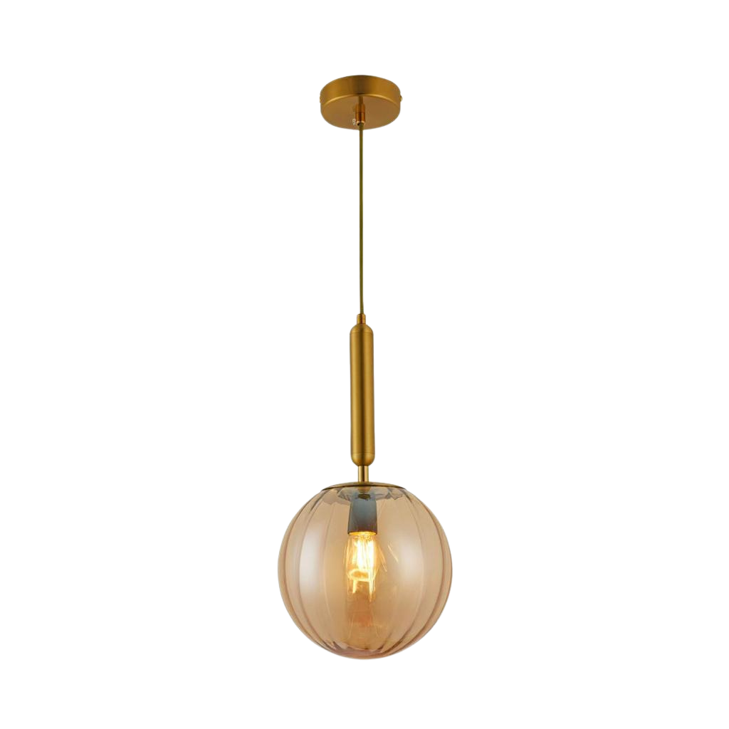 Pendente Vidro Champagne 20cm 1e27 - 1