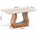 Ver imagem 2 de Mesa de Jantar Retangular Nubia com 4 Cadeiras Madeira Maciça Vegas Yescasa Mel/Blonde/Marfim