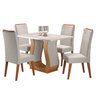 Mesa de Jantar Retangular Nubia com 4 Cadeiras Madeira Maciça Vegas - 2