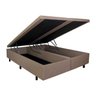 Base Box Baú King 193x203x42cm em Courino com Pistão a Gás - 1