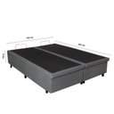 Ver imagem 3 de Base Box Baú King 193x203x42cm em Courino com Pistão a Gás B&g