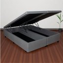 Ver imagem 2 de Base Box Baú King 193x203x42cm em Courino com Pistão a Gás