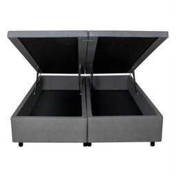 Base Box Baú King 193x203x42cm em Courino com Pistão a Gás - 4