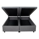 Ver imagem 4 de Base Box Baú King 193x203x42cm em Courino com Pistão a Gás