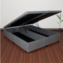 Ver imagem 2 de Base Box Baú King 193x203x42cm em Courino com Pistão a Gás B&g