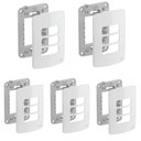 Ver imagem 1 de Kit C/5 Placa e Suporte 4x2" 3 Posições Weg Compose Branco