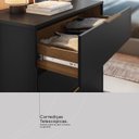 Ver imagem 6 de Cômoda para Quarto com 4 Gavetas Alia com Pés Alia Preto/Prime Tx/Amêndola