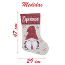 Ver imagem 2 de Trio de Bota Meia Enfeite Natalino Xadrez Temático 47cm