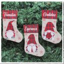 Ver imagem 1 de Trio de Bota Meia Enfeite Natalino Xadrez Temático 47cm