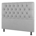 Ver imagem 2 de Cabeceira Cama Box Casal Nice 140cm Suede Cinza Claro - Abmaza