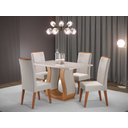 Ver imagem 1 de Mesa de Jantar Retangular Salin com 4 Cadeiras Madeira Maciça Vegas