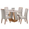Mesa de Jantar Retangular Salin com 4 Cadeiras Madeira Maciça Vegas - 2