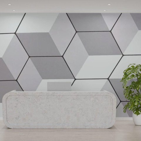 Papel de Parede Adesivo Tela Geométrica Geométrico PVC Auto Adesivo Lavável Top Rio Comercial