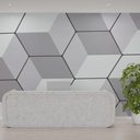 Ver imagem 1 de Papel de Parede Adesivo Tela Geométrica Geométrico PVC Auto Adesivo Lavável Top Rio Comercial