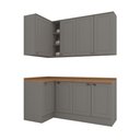 Ver imagem 5 de Lavanderia Modulada Americana 8 Portas 11 Prateleiras MDF 202,7cm Cinza