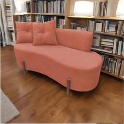 Namoradeira Sofá Feijão Luna Orgânica Veludo Terracota - 8