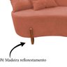 Namoradeira Sofá Feijão Luna Orgânica Veludo Terracota - 6
