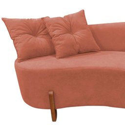 Namoradeira Sofá Feijão Luna Orgânica Veludo Terracota - 5