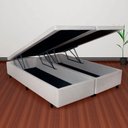 Ver imagem 2 de Base Box Baú King 193x203x42cm em Courino com Pistão a Gás B&g