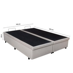 Base Box Baú King 193x203x42cm em Courino com Pistão a Gás - 5