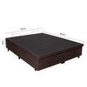 Ver imagem 3 de Base Box Baú King 193x203x42cm em Courino com Pistão a Gás